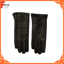 Hot Selling Dark Brown Color Sheepskin Leather Gloves